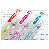 正品 包邮 金万年3030半针管透明笔杆三角型外壳圆珠笔批发