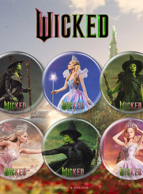 魔法坏女巫2吧唧徽章胸章冰箱贴埃尔法巴格林达Wicked电影周边