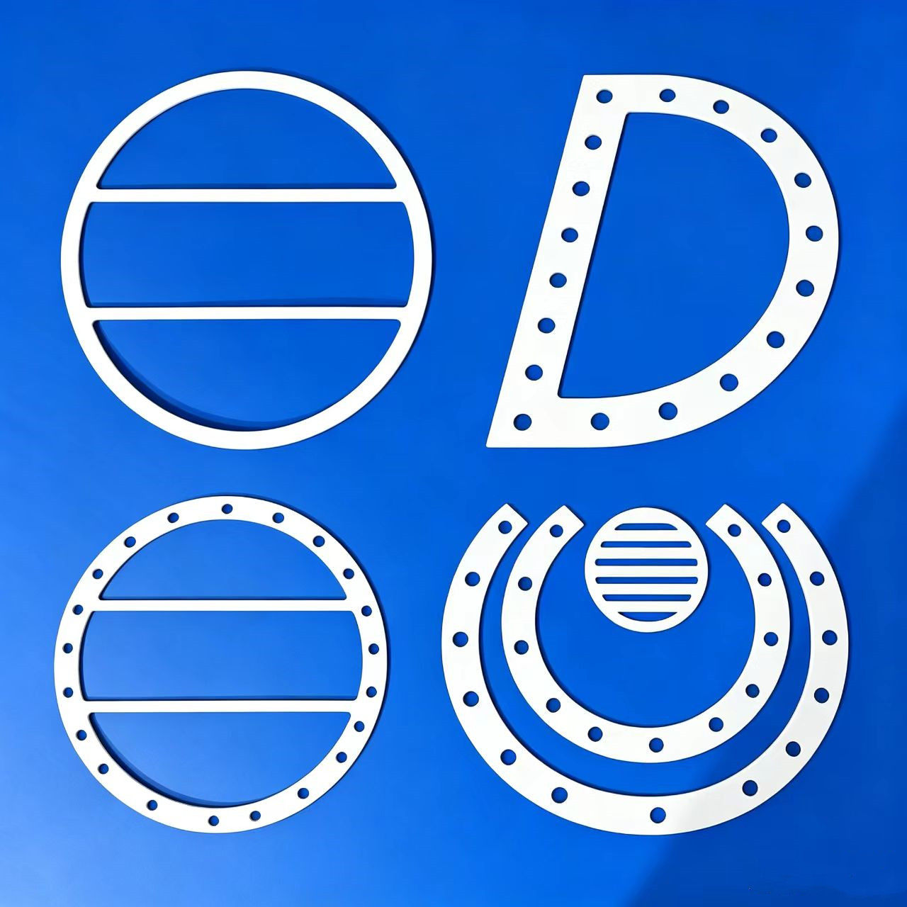 四氟垫片PTFE带孔法兰垫圈DN50F4
