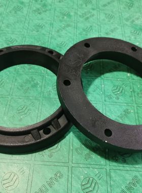 胶木法兰 黑色皮碗胶圈1.5寸扩口玻璃管道配件冷凝器三角型DN4050