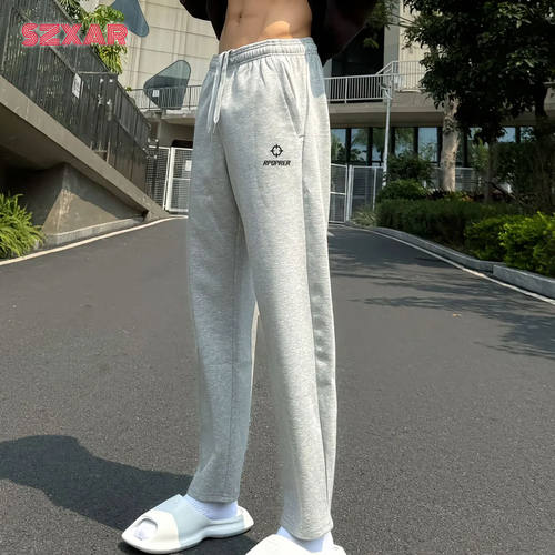RPOPRER美式卫裤孟博龙同款运动裤男直筒百搭筒裤宽松休闲裤裤子