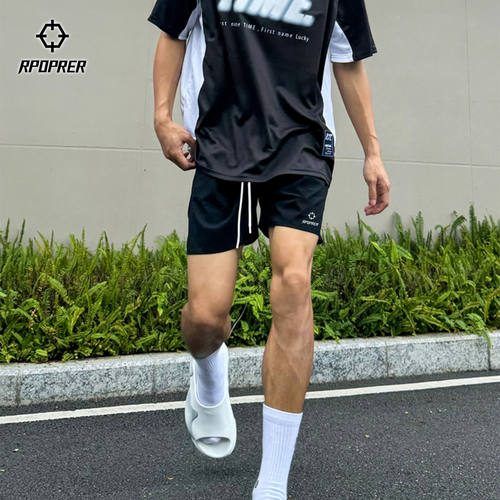 RPOPRER美式男t恤短袖【穿梭】篮球美式拼接复古跑步投篮服运动潮