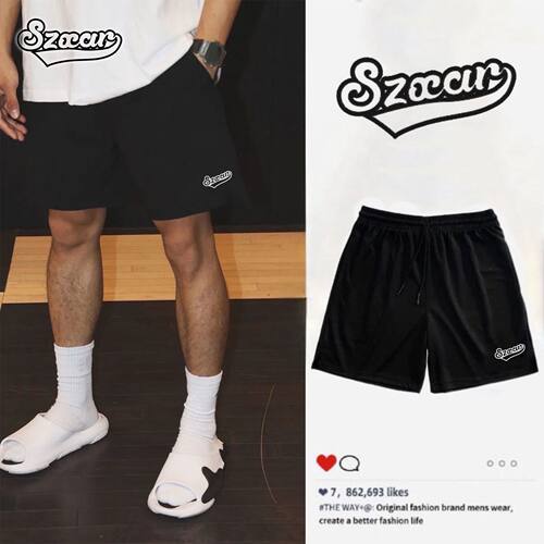 SZXAR短裤透气速干篮球运动裤跑步健身实战短裤不过膝三四分裤