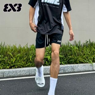 3V3美式男t恤短袖【穿梭】篮球美式拼接复古跑步投篮服运动潮