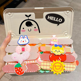 卡通刘海贴儿童碎发整理神器宝宝不伤发魔术贴发卡女童后脑勺发饰