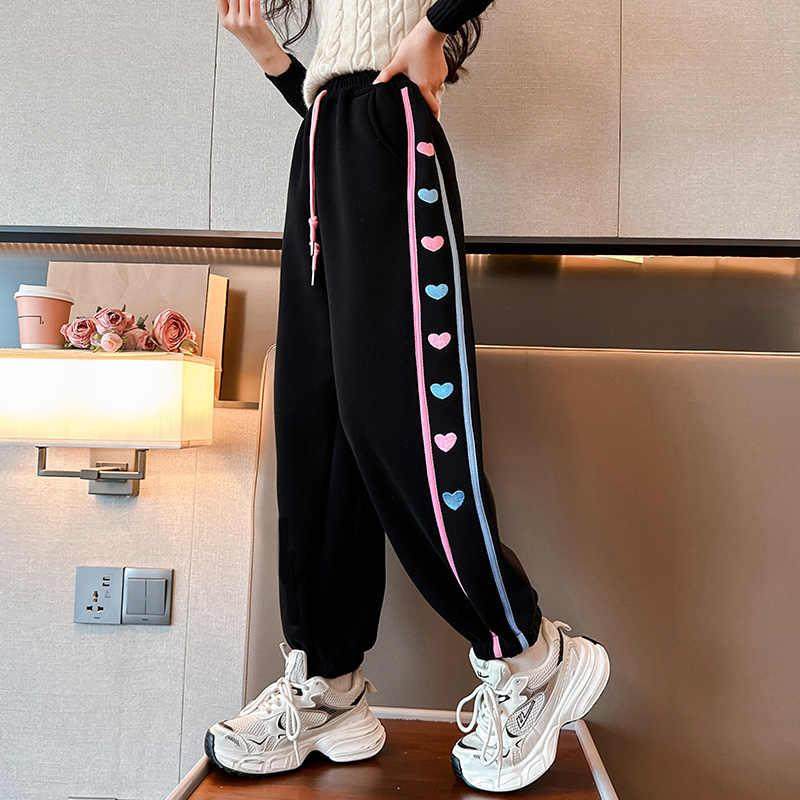 女童春秋休闲宽松束脚运动裤外穿图片