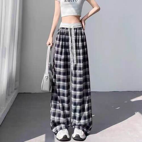 女童夏季冰丝高腰显瘦防蚊直筒裤
