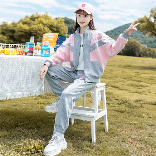 女童卫衣套装休闲运动服两件套
