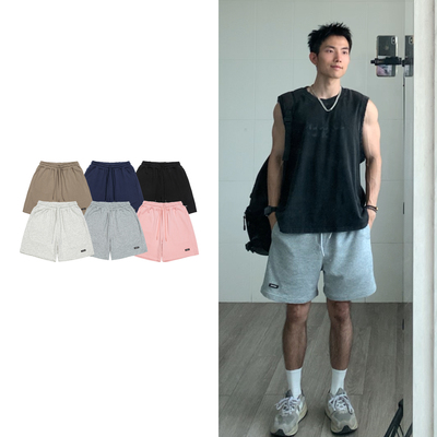 黑子舞想宽松运动短裤男女休闲百搭280克针织健身跑步篮球短裤夏