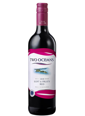 TWO OCEANS/南非双洋柔和果香干红葡萄酒原瓶进口葡萄酒瓶装750ml