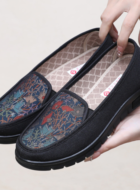 老北京布鞋女新款妈妈鞋老年人布鞋女防滑老太太鞋舒适平底奶奶鞋