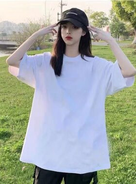 李佳琪推荐宽松休闲纯色短袖女