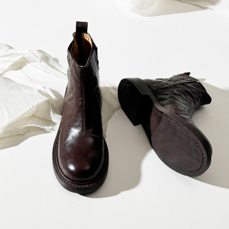 莲花府邸粗跟切尔西靴