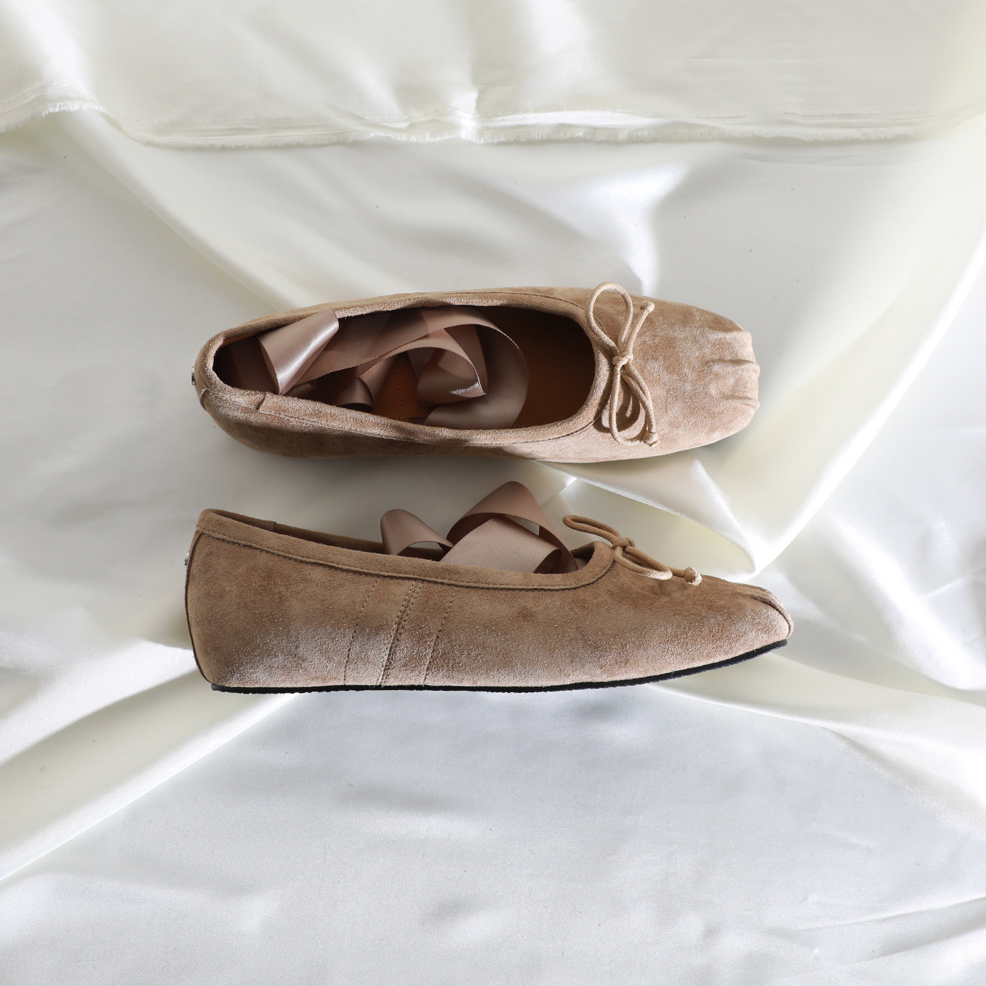 莲花府邸2026春季韩版蝴蝶结绑带芭蕾鞋舒适内增高牛皮女单鞋浅口,女鞋,时尚芭蕾鞋,淘宝优惠券,粉丝福利购,淘宝优惠卷