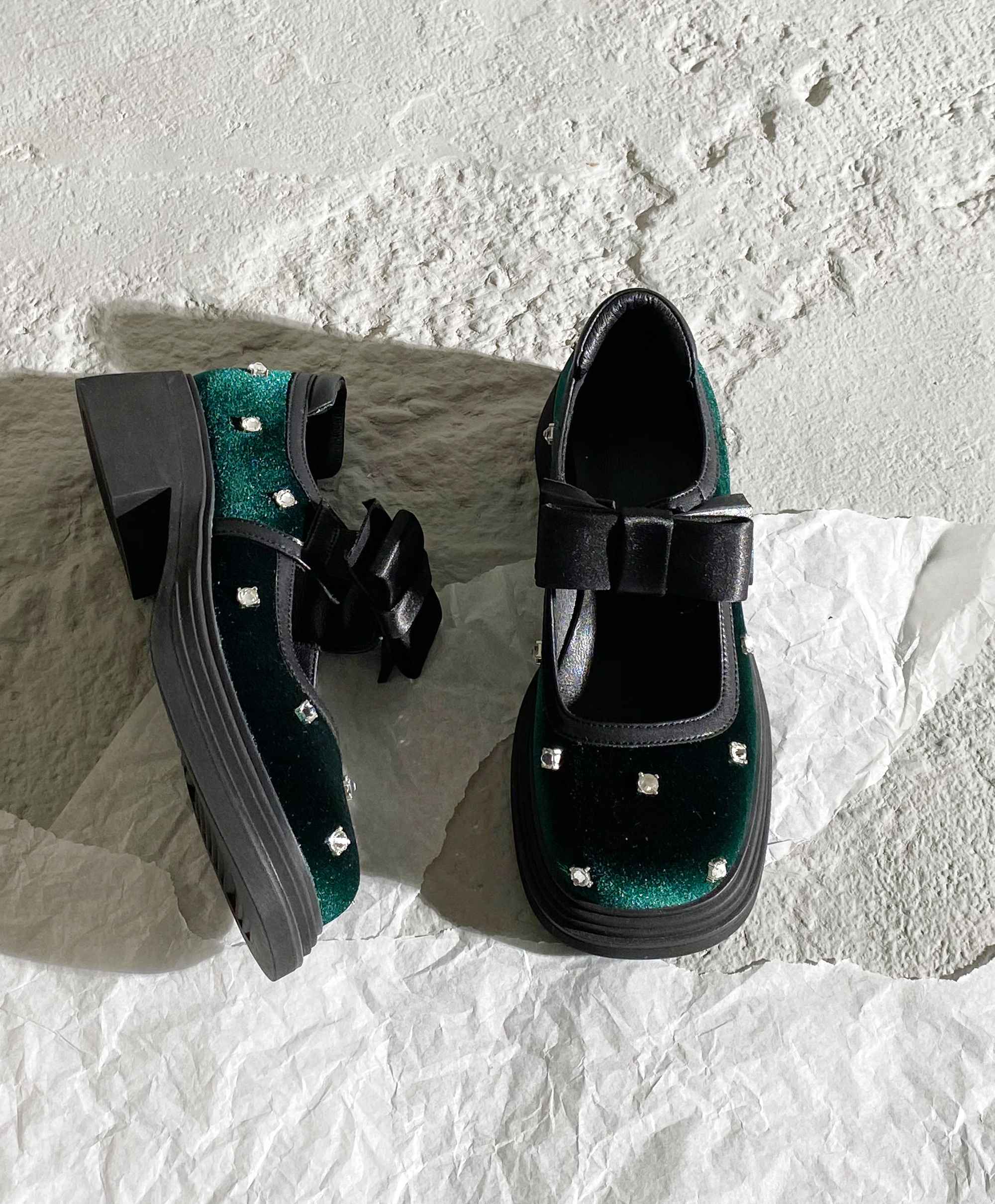 莲花府邸玛丽珍鞋甜酷风水钻