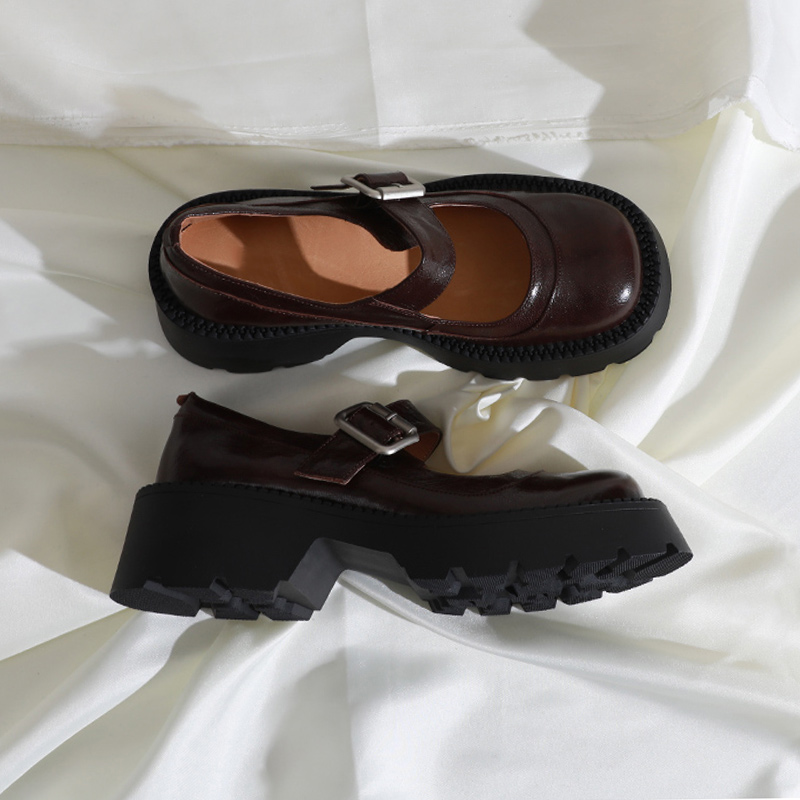 浅口厚底玛丽珍鞋莲花府邸