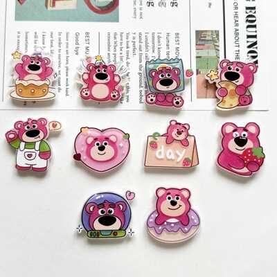 冰箱贴ins草莓熊高颜值贴牌磁铁亚克力个性蜡笔小新性吸铁石装饰