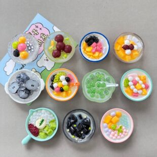 卡通可爱啵啵小铺3d树脂凉粉冰箱贴磁贴个性 饰品磁力贴 创意家居装