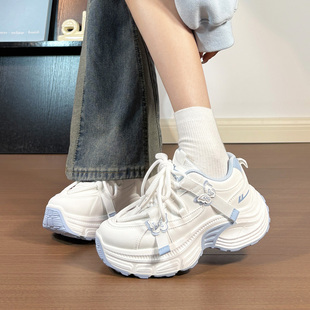 百搭保暖厚底老爹鞋 加绒网红爆款 女 女皮面冬季 回力原创蝴蝶运动鞋