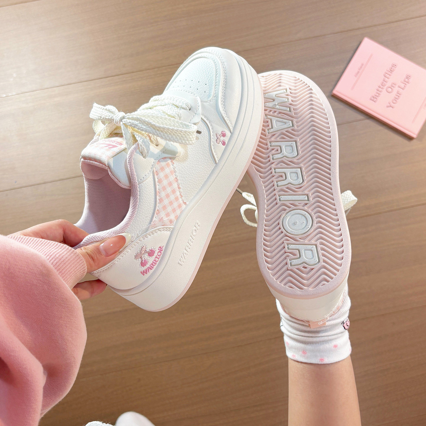 回力樱桃小白鞋女2026夏季新款爆款原创百搭休闲运动软底板鞋轻便