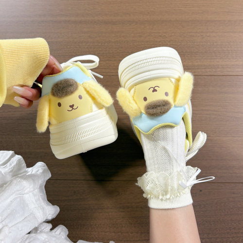 人本大头丑萌小白鞋女可爱板鞋