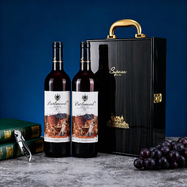 威灵公爵进口AOP干红葡萄酒13度红酒750ML*2瓶礼盒双支装法国红酒