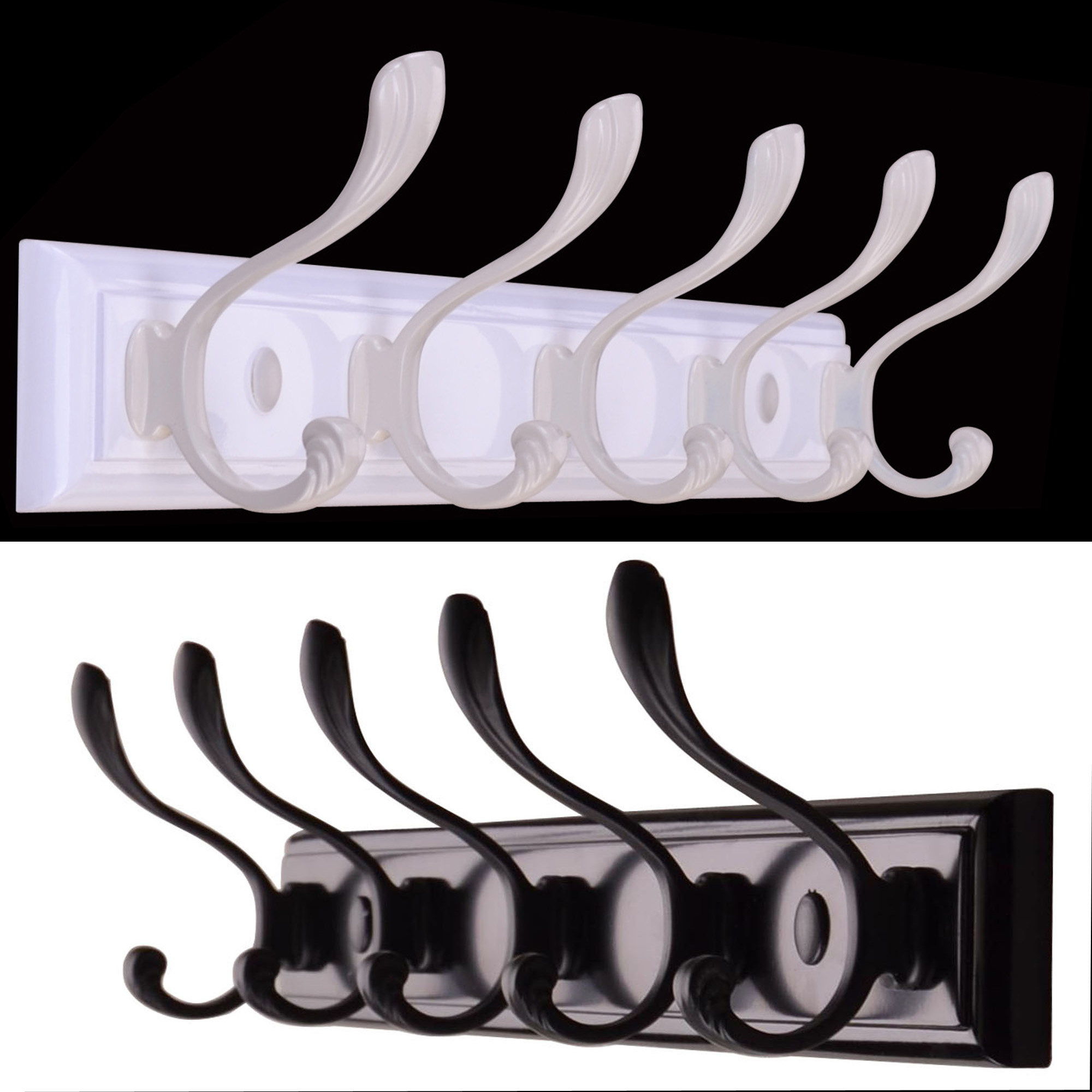 欧式玄关墙上实木门后挂衣架