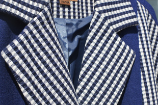 宽松加厚外套 休闲百搭羊毛女风衣 23春款 拼接款