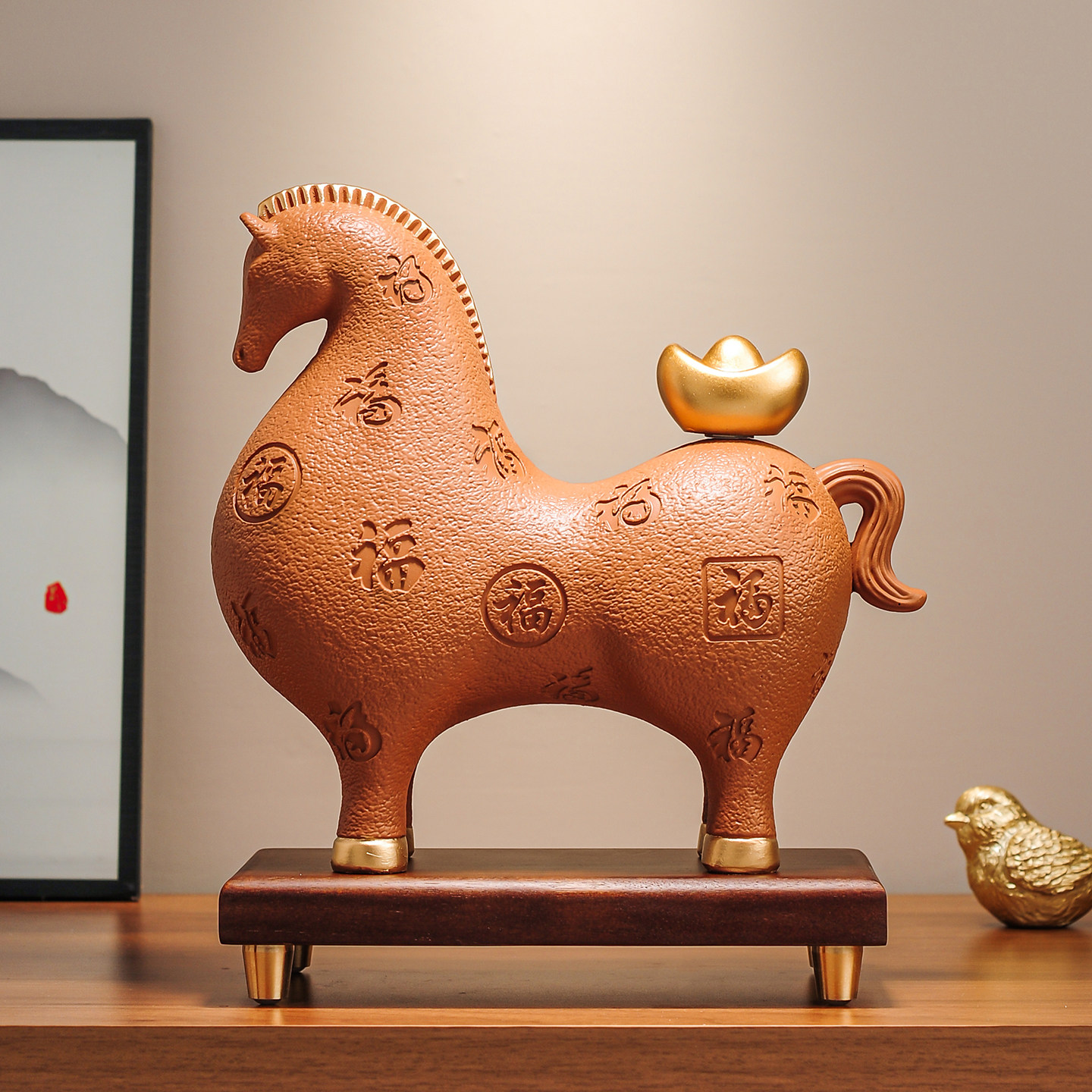 新年吉祥物马上有钱马摆件高端客厅办公室酒柜装饰品乔迁开业礼物,家居饰品,装饰摆件,淘宝优惠券,粉丝福利购,淘宝优惠卷