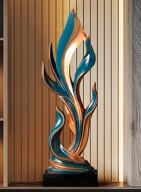 树脂抽象客厅风生水起艺术摆件