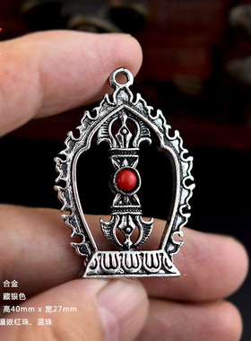 藏饰密宗法器合金莲座金刚杵