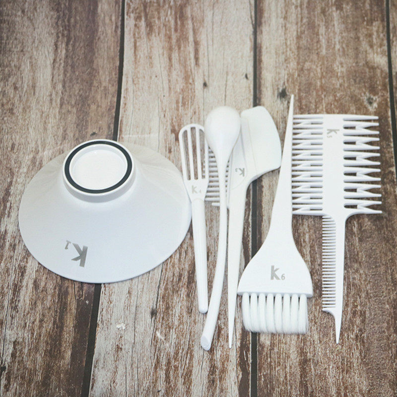 美发染发工具套装家用K焗油刷子 染色碗搅拌器挑染双面盘发梳包邮