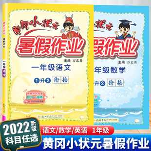 小学1升2一升二假期衔接一年级下册练习册同步训练作业本黄岗每日一练天天练 2023黄冈小状元 一年级暑假作业全套语文数学部编人教版