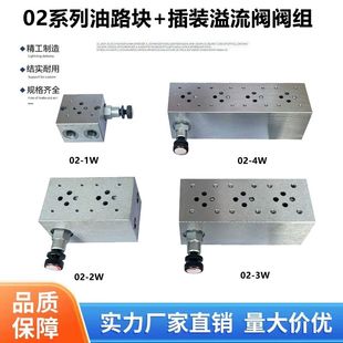 式 CRV08插装 溢流阀液压油路阀块电磁换向阀调压阀阀组