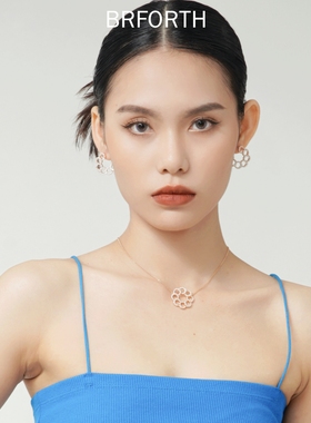 BRFORTH 花环项链时尚百搭项链简约风格金色气质感设计锁骨链