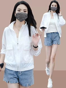 夏季2024新款防晒衣衫短款好看休闲速干透气防晒服蝙蝠袖女款外套