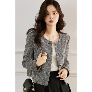 短外套复古上衣 高级粗花呢爆款 小香风新款 外套女2025气质简约秋季