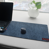 超大锁边大鼠标垫复古格子暗色系加厚大号笔记本电脑办公桌垫定制