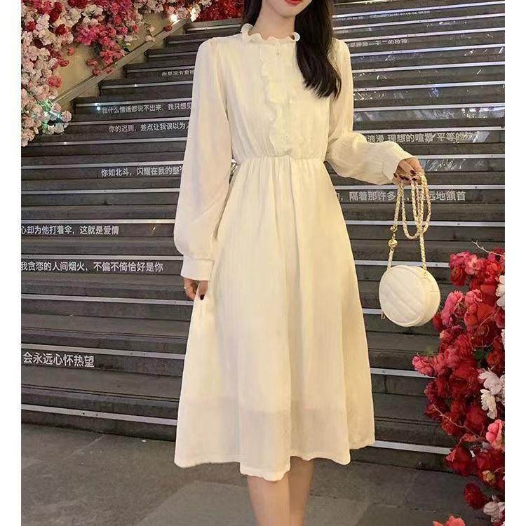 法式气质春秋连衣裙女新款2025温柔风加绒加厚高级感内搭打底长裙,女装/女士精品,连衣裙,淘宝优惠券,粉丝福利购,淘宝优惠卷