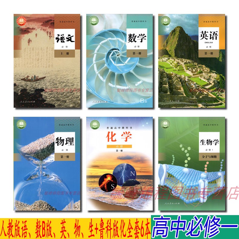 【2024新改版山东省潍坊】正版高中第一册必修一人教语文B版数学英语物理生物+鲁科版化学高一入学全套6本课本教材课本教科书
