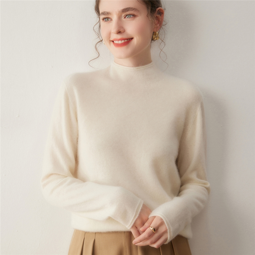 2025秋冬新款女羊绒衫100羊绒套衫保暖针织套头衫简约羊绒套衫
