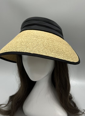 2026新款蝴蝶结草帽女夏季沙滩帽海边度假大太阳帽草编渔夫帽遮阳