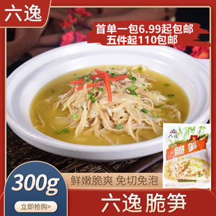 六逸脆笋300gx25包素食笋干竹笋湖南湘菜酒店特色菜整箱 免邮