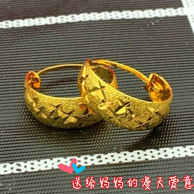 欧币风镀黄金女士仿真不掉色耳坠