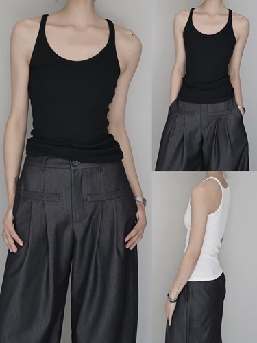 AIRROOM细肩带美式工字背心