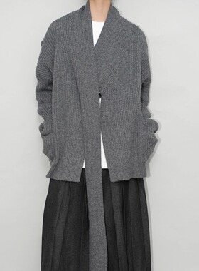AIRROOM无性别艺术层次感围巾毛衣复古显瘦新中式针织外套