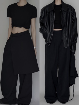 AIRROOM可拆卸垂感休闲裙裤