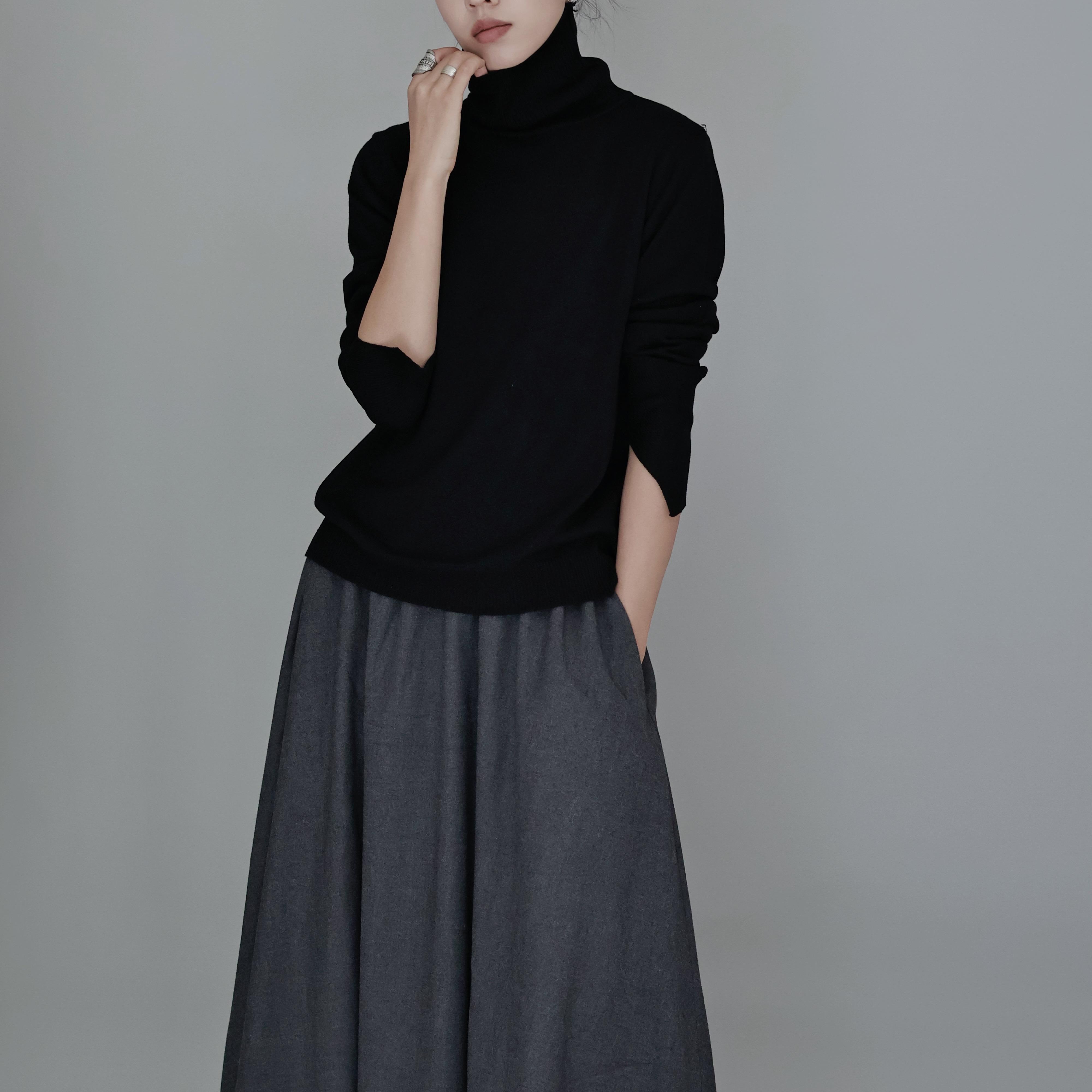 AIRROOM羊毛高领舒适宽松打底衫