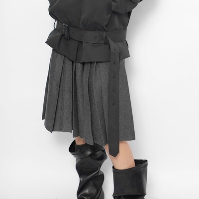 AIRROOM复古小众百搭针织半身裙