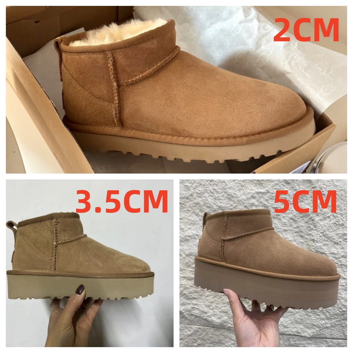 桑坡周冬雨雪地靴厚底皮毛一体